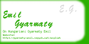 emil gyarmaty business card